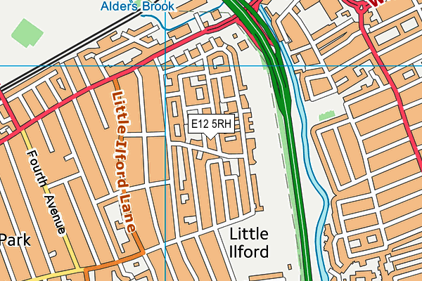 E12 5RH map - OS VectorMap District (Ordnance Survey)