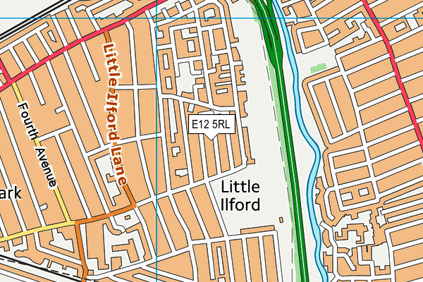 E12 5RL map - OS VectorMap District (Ordnance Survey)