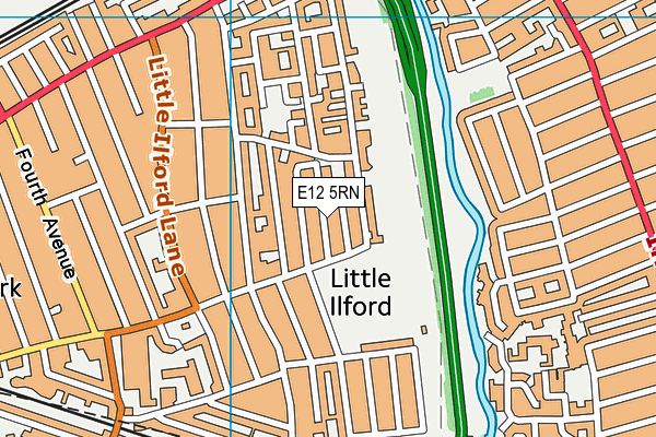 E12 5RN map - OS VectorMap District (Ordnance Survey)