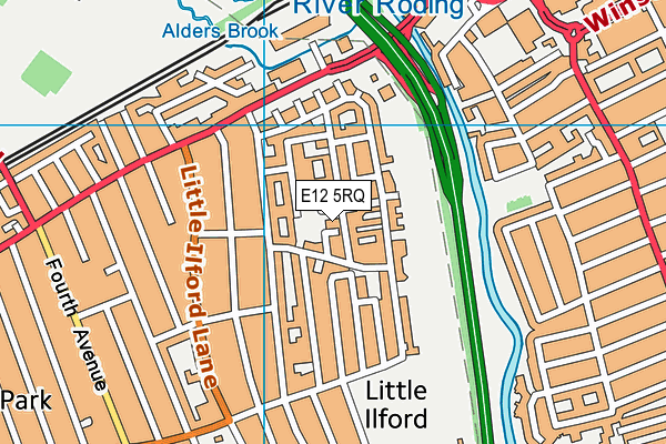 E12 5RQ map - OS VectorMap District (Ordnance Survey)