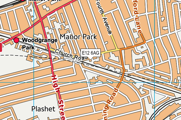 E12 6AG map - OS VectorMap District (Ordnance Survey)