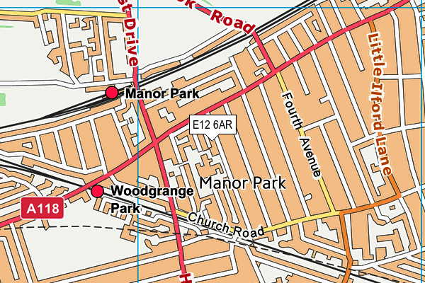 Avenue Primary School map (E12 6AR) - OS VectorMap District (Ordnance Survey)
