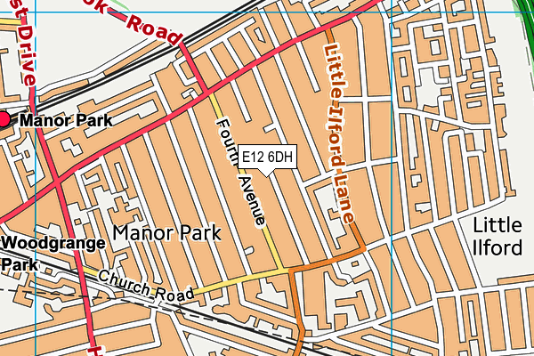 E12 6DH map - OS VectorMap District (Ordnance Survey)