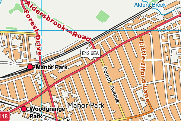 E12 6EA map - OS VectorMap District (Ordnance Survey)