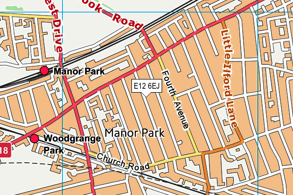 E12 6EJ map - OS VectorMap District (Ordnance Survey)