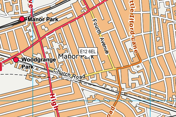 E12 6EL map - OS VectorMap District (Ordnance Survey)
