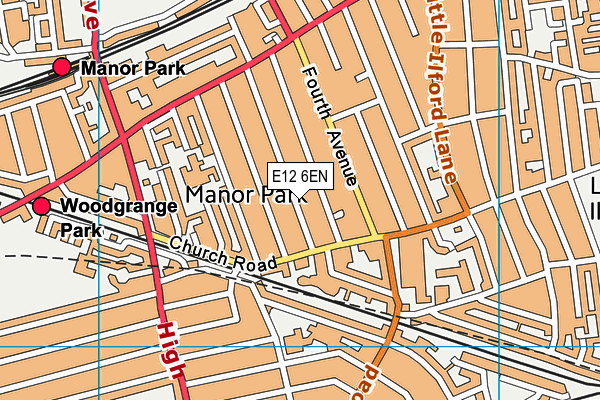 E12 6EN map - OS VectorMap District (Ordnance Survey)