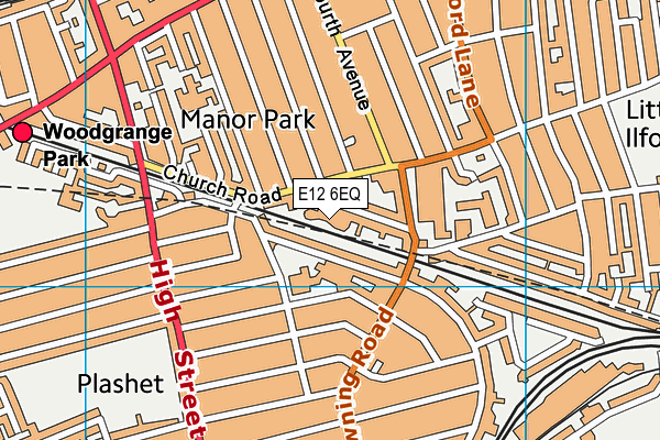 E12 6EQ map - OS VectorMap District (Ordnance Survey)