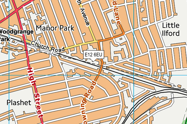 E12 6EU map - OS VectorMap District (Ordnance Survey)