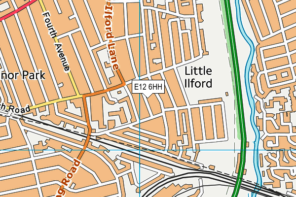 E12 6HH map - OS VectorMap District (Ordnance Survey)