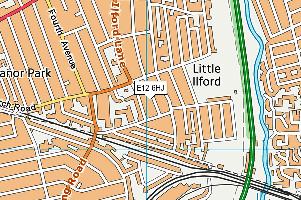 E12 6HJ map - OS VectorMap District (Ordnance Survey)