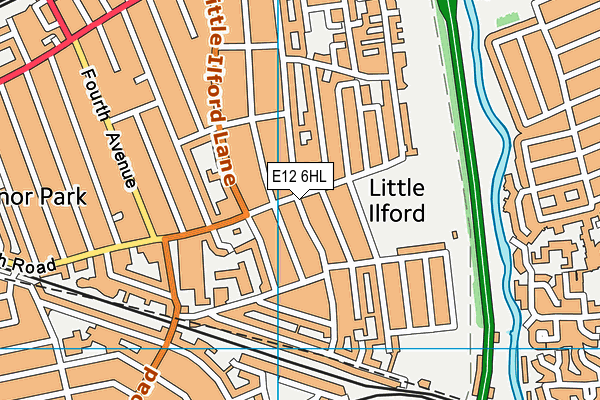 E12 6HL map - OS VectorMap District (Ordnance Survey)