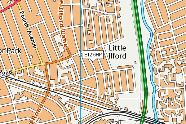 E12 6HP map - OS VectorMap District (Ordnance Survey)