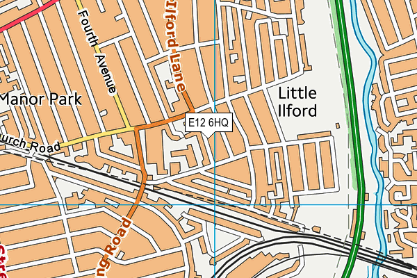 E12 6HQ map - OS VectorMap District (Ordnance Survey)