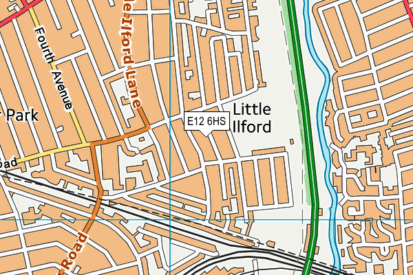 E12 6HS map - OS VectorMap District (Ordnance Survey)