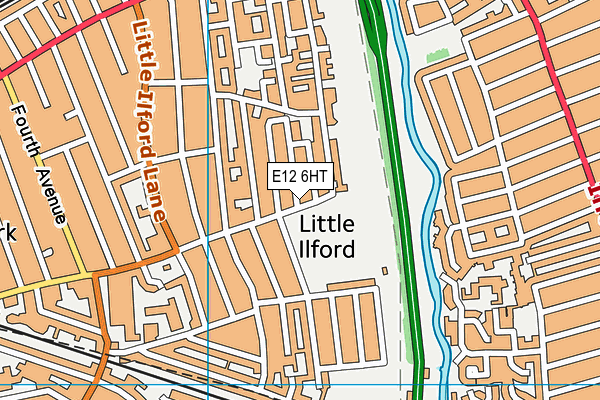 E12 6HT map - OS VectorMap District (Ordnance Survey)