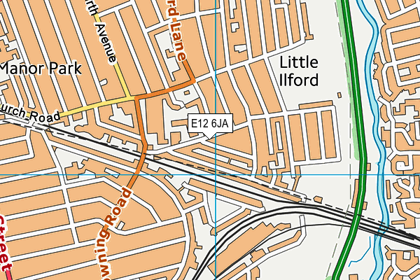 E12 6JA map - OS VectorMap District (Ordnance Survey)