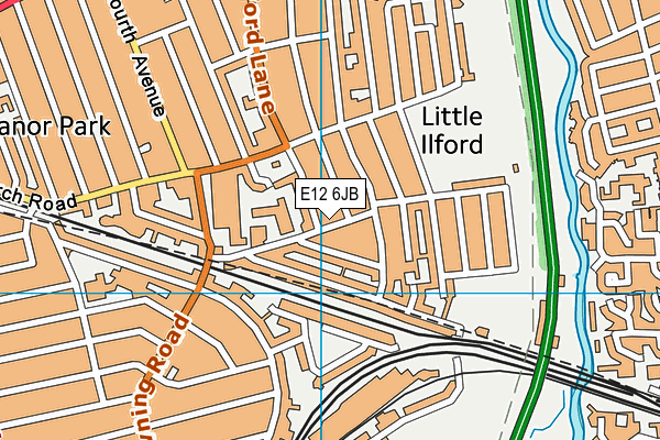 Little Ilford School map (E12 6JB) - OS VectorMap District (Ordnance Survey)
