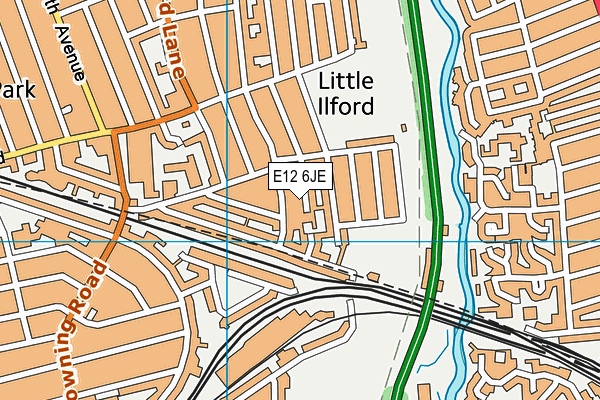 E12 6JE map - OS VectorMap District (Ordnance Survey)