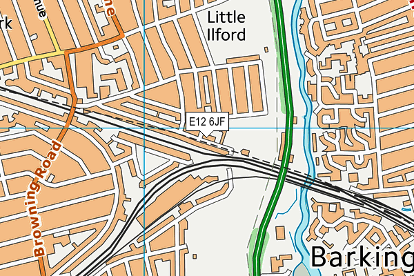 E12 6JF map - OS VectorMap District (Ordnance Survey)