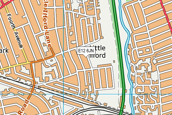 E12 6JN map - OS VectorMap District (Ordnance Survey)