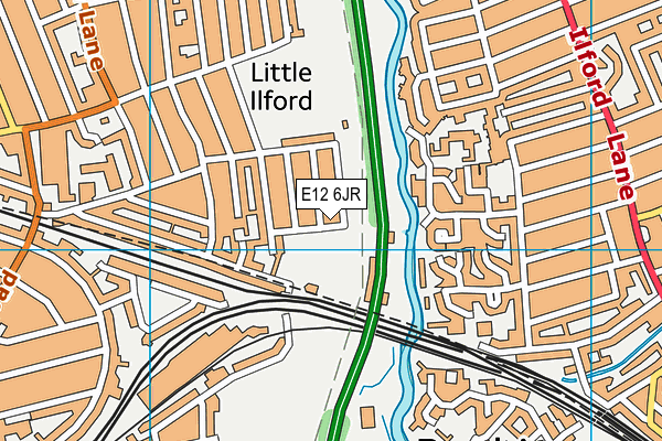 E12 6JR map - OS VectorMap District (Ordnance Survey)