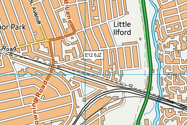 E12 6JZ map - OS VectorMap District (Ordnance Survey)