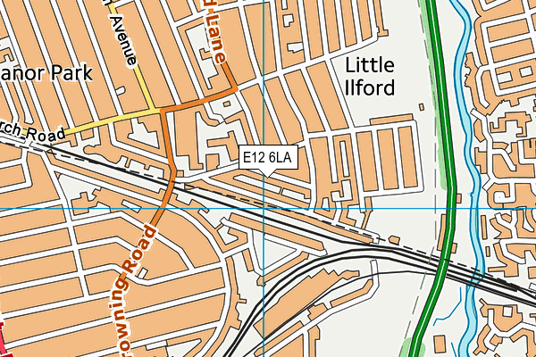 E12 6LA map - OS VectorMap District (Ordnance Survey)