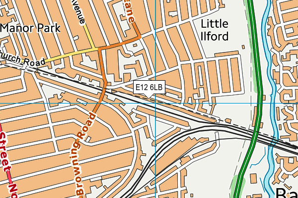 E12 6LB map - OS VectorMap District (Ordnance Survey)