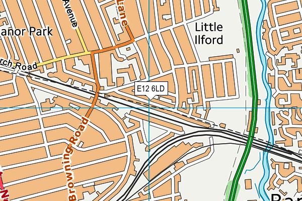 E12 6LD map - OS VectorMap District (Ordnance Survey)