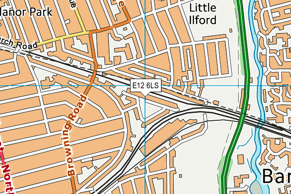 E12 6LS map - OS VectorMap District (Ordnance Survey)
