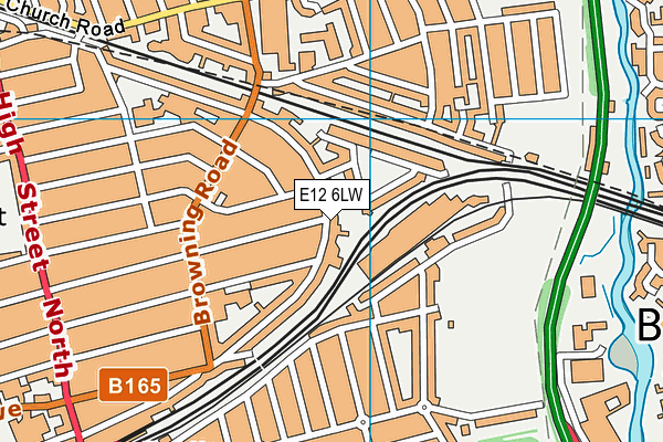 E12 6LW map - OS VectorMap District (Ordnance Survey)