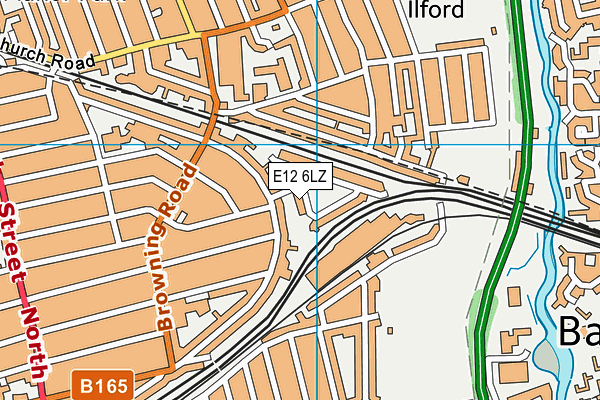 E12 6LZ map - OS VectorMap District (Ordnance Survey)