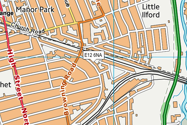 E12 6NA map - OS VectorMap District (Ordnance Survey)