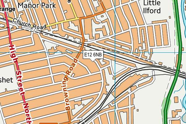 E12 6NB map - OS VectorMap District (Ordnance Survey)