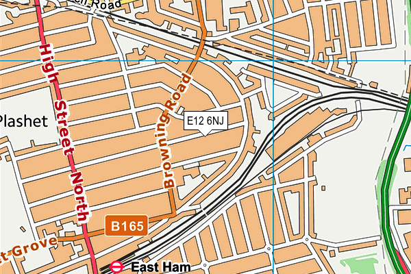 E12 6NJ map - OS VectorMap District (Ordnance Survey)