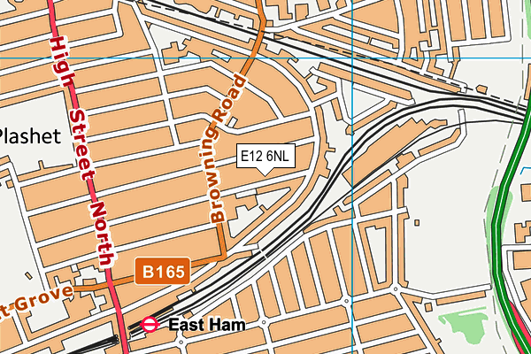 E12 6NL map - OS VectorMap District (Ordnance Survey)