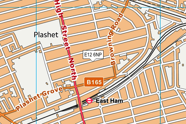 E12 6NP map - OS VectorMap District (Ordnance Survey)