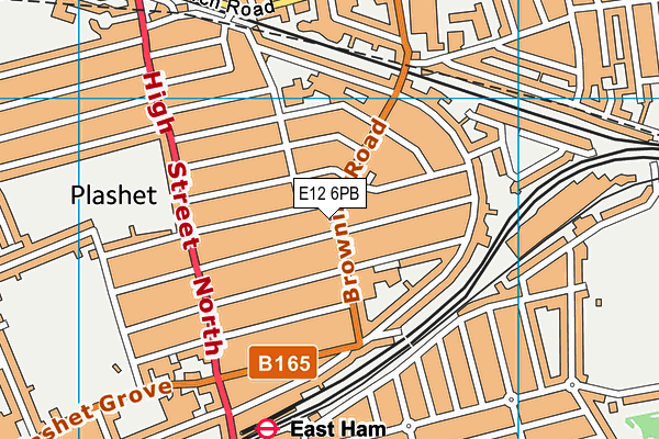 E12 6PB map - OS VectorMap District (Ordnance Survey)