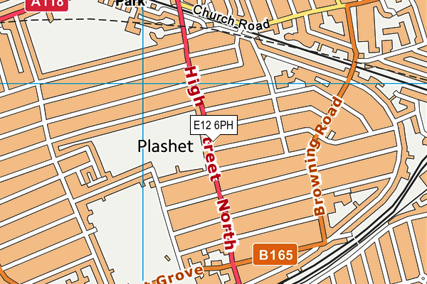 E12 6PH map - OS VectorMap District (Ordnance Survey)