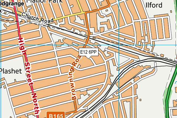 E12 6PP map - OS VectorMap District (Ordnance Survey)