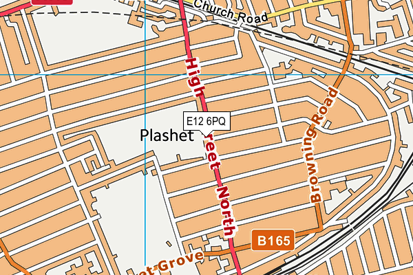 E12 6PQ map - OS VectorMap District (Ordnance Survey)