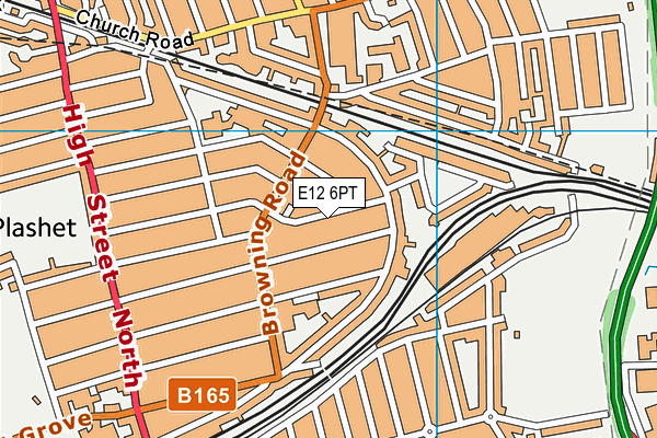 E12 6PT map - OS VectorMap District (Ordnance Survey)