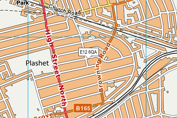 E12 6QA map - OS VectorMap District (Ordnance Survey)