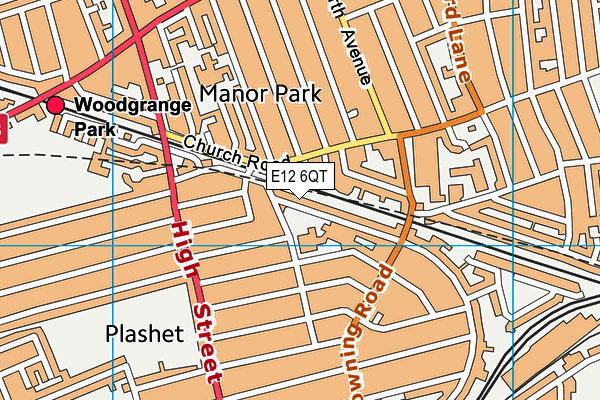 E12 6QT map - OS VectorMap District (Ordnance Survey)