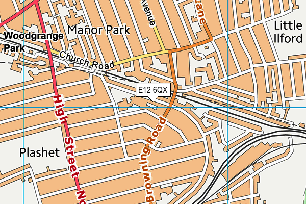 Essex Primary School map (E12 6QX) - OS VectorMap District (Ordnance Survey)