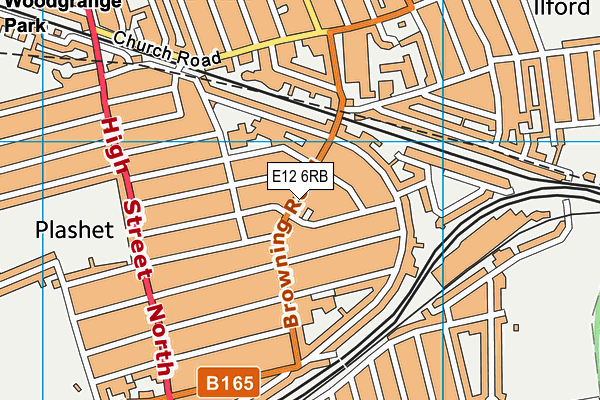 E12 6RB map - OS VectorMap District (Ordnance Survey)