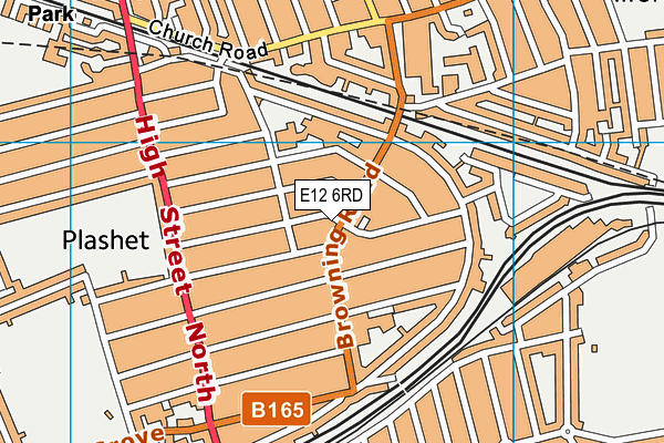E12 6RD map - OS VectorMap District (Ordnance Survey)
