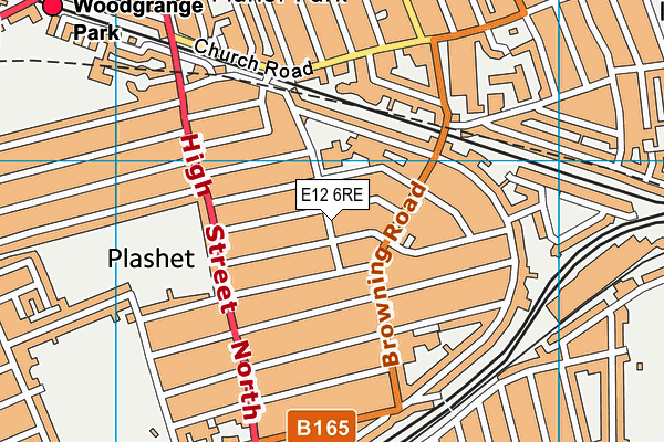 E12 6RE map - OS VectorMap District (Ordnance Survey)