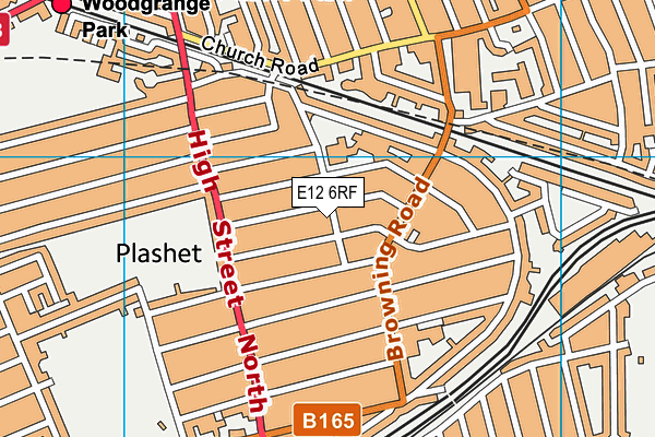 E12 6RF map - OS VectorMap District (Ordnance Survey)